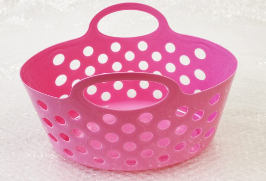 Plastic Baskets with Dual Handle Storage Baskets – Baby Pink – Hangersrus